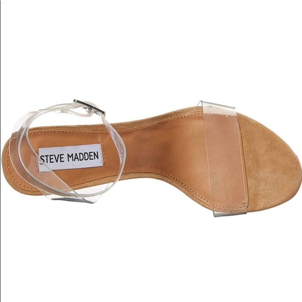 Steve Madden Transparent And Tan Block Heels - image 3